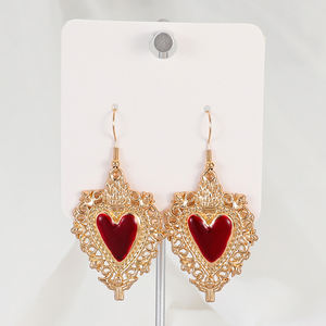 13 Stijlen Gothic Hart Bengelen Oorbellen Halloween Rode Druppel Oorbellen Voor Vrouwen Verjaardagsfeest Vakantie Prom Sieraden Cadeau Rg2 - Product Image 1