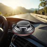 Diffuseur d'aromathérapie portable solaire pour voiture, mini diffuseur en métal, parfum pour voiture, décoration de tableau de bord