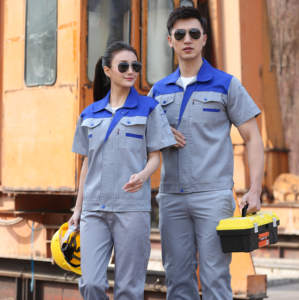 2025 New <strong>Overalls</strong> <strong>Shorts</strong> for Men Solid Pattern Workwear Uniforms Breathable and Formal Plus Size for Summer - Product Image 3