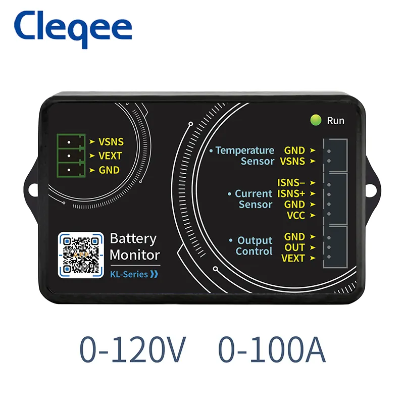 Cleqee KL110F גבוהה דיוק כחול שן קולון דלפק ליתיום סוללה רכב פוספט קיבולת גלאי לקרוון 100A 120V