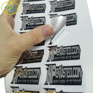 Impresión directa de fábrica de etiquetas adhesivas plateadas con acabado brillante - Product Image 2