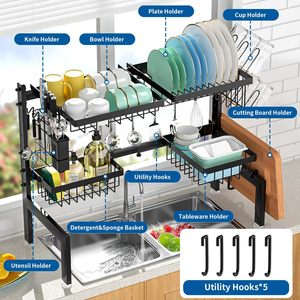 Estante de Almacenamiento Extensible Multifuncional para Fregadero de Cocina, Tamaño L, Ajustable, Escurridor de Platos, Organizador de Platos para Encimera - Product Image 2