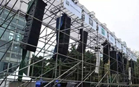 Système de sonorisation extérieur Line Array, puissance 2000W, enceintes 2x12 pouces, audio professionnel, caisson de basses 2x12 pouces