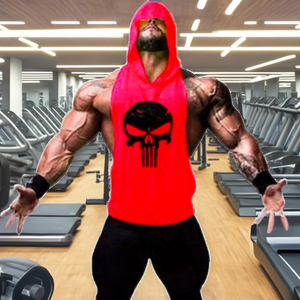 Débardeurs de sport en coton tricoté anti-boulochage pour hommes, style gothique, pour musculation et fitness - Product Image 2