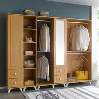 Armário de madeira para móveis, banheiro branco simples e moderno feito sob encomenda, móveis naturais, armário, armazenamento, roupeiro para casa