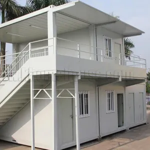 Goedkope Modulaire Opvouwbare 2 Slaapkamers Prefab Huizen Draagbare Box Container Portacabin Winkel/Huis/Home/Kantoor In Thailand