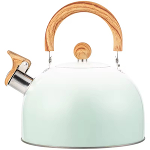 Bouilloire sifflante noire simple de style européen avec poignée en plastique, en acier inoxydable, compatible gaz et induction, et récipient de stockage hermétique - Product Image 5