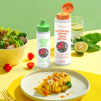 250ml 360ml 500ml Emballage de bouteille de sauce de qualité alimentaire vide LDPE PET PCR pot de miel bouteille transparente bouteille de sauce réfrigérée en plastique