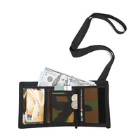 Dompet Kartu Lipat Pendek Tipis Portabel Dompet Uang Pelajar Multiwarna Kasual Dompet Gantung Leher