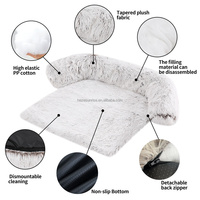 Vente en gros pour fabricants : Lit-canapé pour chien en peluche avec housse amovible, design floral moderne et tendance