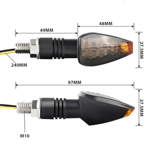Modificación <span class=keywords><strong>de</strong></span> motocicleta adecuada para luz direccional LED <span class=keywords><strong>de</strong></span> 14 LED <span class=keywords><strong>de</strong></span> mango <span class=keywords><strong>corto</strong></span> estilo <span class=keywords><strong>Caperucita</strong></span> <span class=keywords><strong>Roja</strong></span> - Product Image 4