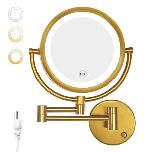 Espejo de Maquillaje Redondo con Aumento, de Doble Cara, con Luz LED de Pared, para Decoración de Hoteles y Hogares - Product Image 4