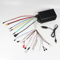 Bicicleta eléctrica 36V-72V programa 45A MQCON Sabvoton controlador desbloqueo con pantalla y Kit de conversión de bicicleta eléctrica USB