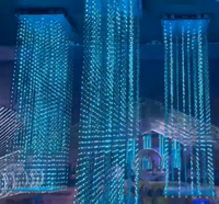 Yifa éclairage professionnel rideau de chute rvb 3in1 3D matrice lumière cristal 3D lumière pour la décoration de conception de scène