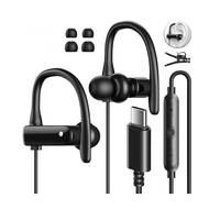 Écouteurs filaires USB-C à câble long avec adaptateur USB-A compatibles avec tous les appareils pour l'écoute de la musique et l'apprentissage en ligne