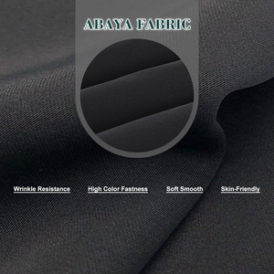 Textile Chiffon Black Crepe <strong>Fabric</strong> Dubai Abaya 2025 Luxury <strong>Fabric</strong> <strong>Nida</strong> Black <strong>Fabrics</strong> - Product Image 2