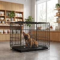 60 #   Großhandel Maßgefertigter Hochwertiger Metall-Hundekäfig, Faltbar, Tragbar, für Kleine und Mittlere Hunde, Pudel, Katzen, Innen- und Außenbereich, Autonutzung, Rostfrei