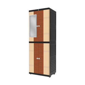 Discover the multifunctional portable <b>wardrobe</b> featuring a long door mirror, perfect for stylish home <b>storage</b> and organization - Product Image 3