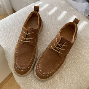 Zapatos casuales cómodos de fábrica originales para hombre, zapatos de negocios y de moda, zapatos de estilo casual para hombre con cubierta de gamuza y cuero. - Product Image 4