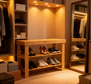 Tre hiện đại Giày băng ghế dự bị bằng gỗ khởi động lưu trữ Kệ tổ chức cho nhà lối vào hành lang và phòng khách - Product Image 2