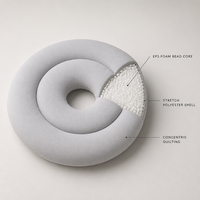 Coussin rond avec billes de mousse EPS pour chaise de bureau et fauteuil roulant, coussin de soulagement de la pression en forme de donut