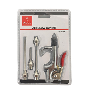 Kit professionnel de pistolet à air comprimé 5 pièces pour compresseur d'air, outil de nettoyage multi-buses pour l'élimination de la poussière - Product Image 2