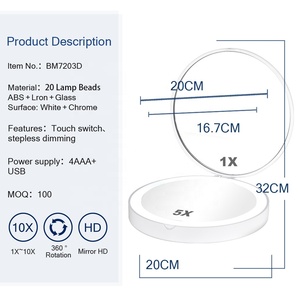 Make up Led <span class=keywords><strong>per</strong></span> il <span class=keywords><strong>trucco</strong></span> dello <span class=keywords><strong>specchio</strong></span> Led luce Mini vanità <span class=keywords><strong>ingrandimento</strong></span> tenuto in mano pieghevole piccolo portatile Led <span class=keywords><strong>specchio</strong></span> tascabile - Product Image 3