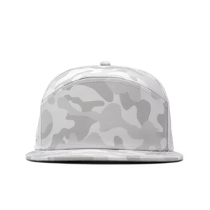 Custom 5 Panel Rubber PVC Logo Waterproof Baseball Cap Laser Cut Hole <b>Flat</b> Brim Perforated Cap Performance Golf <b>Hat</b> - Product Image 4