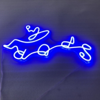 Enseigne au néon flexible personnalisée pour la crème glacée, boutique alimentaire, enseigne au néon LED 3D illuminée