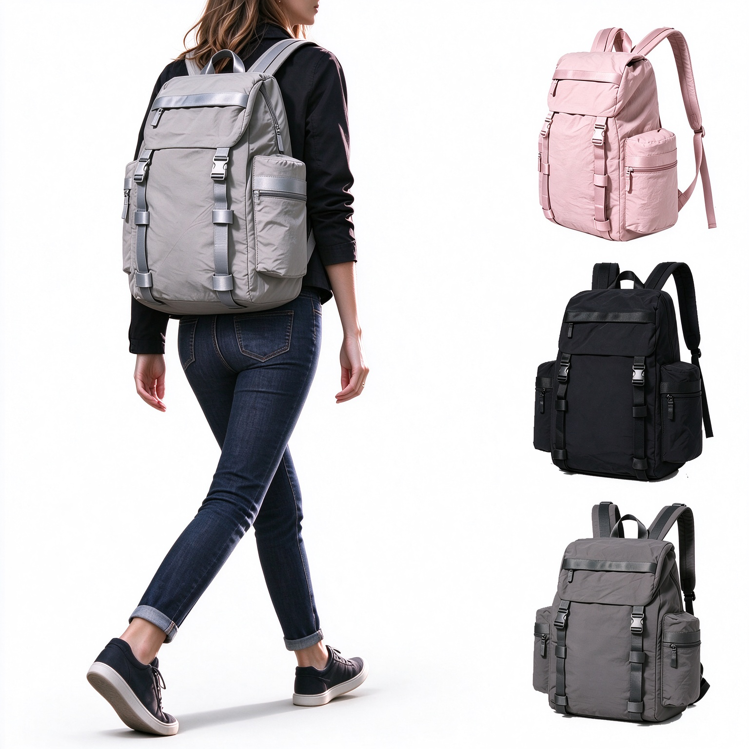 General Backpack Multi Pockets Lightweight Daily