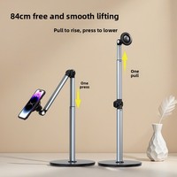 Support de téléphone magnétique en alliage d'aluminium, rotatif, pliable, portable, pour la prise de vue vidéo et le streaming en direct, vente directe d'usine