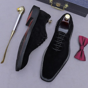 Plus Size Men's British Suede <b>Shoes</b> - Genuine Leather Breathable Oxfords, Frosted Anti-Fur Business Casual Trendy Dress <b>Shoes</b> - Product Image 5