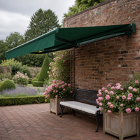 Auvent rétractable électrique avec capteur de vent et de pluie, rétraction automatique, auvent de terrasse extérieur, manuel/électrique