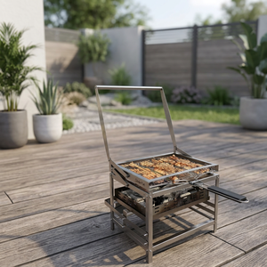 BlazeFor Modern Korean Style Stainless Steel Rotating Rack <b>BBQ</b> Grill for Parties and Large Gatherings - Product Image 4