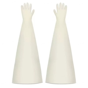 Gants de sécurité en néoprène, longueur 28 cm, poignet effilé, anti-chimiques, résistants aux perforations, texture lisse, sans poudre, sans latex - Product Image 5