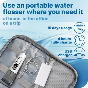 Cordless Electric <b>USB</b> Rechargeable Plastic Portable Outdoor & RV Use Dental Water Flosser 5 Working Modes - Product Image 5