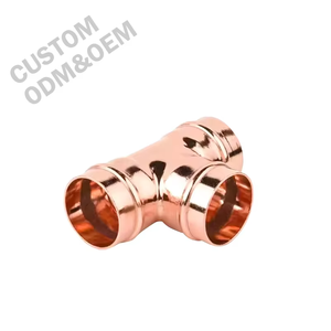 Chine sortie d'usine en gros cuivre à souder égal et réduisant le té rond pour la plomberie et le système de tuyauterie de gaz - Product Image 1