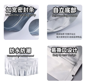 100 Miếng Mylar Holographic Nắp Kéo Túi Rõ Ràng Cửa Sổ Zip Khóa Đóng Cửa Mùi Bằng Chứng Nhựa Trong Suốt Cho Đồ Trang Sức Lưu Trữ - Product Image 4