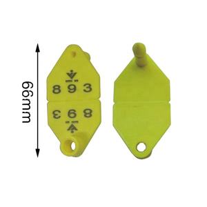 Etiquettes d'oreille pour chèvres et porcs à bas prix, couleur jaune, sans numéro, vente limitée dans le temps pour l'identification - Product Image 1