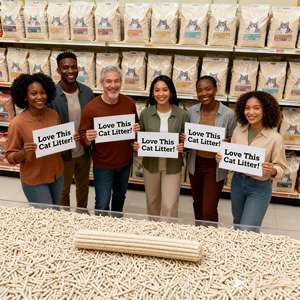 Bac à litière pour chat en tofu avec charbon actif, bois, amidon de maïs, jetable, sans blocage des toilettes - Product Image 1
