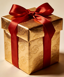 Boîte cadeau en carton rigide de haute qualité, personnalisée, en matériaux recyclés, avec fermeture magnétique, poignée, finition mate, ruban gaufré - Product Image 3