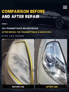 Kit de Rénovation et Polissage Personnalisable OEM/ODM pour Phares de Voiture, Spray Nettoyant Anti-Jaunissement pour Optiques Anciens 180ml+10ml - Product Image 4