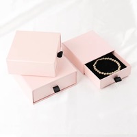 Pink Pull Out Jewelri kertas kardus Custom logo Luxu kertas kotak kemasan kotak perhiasan untuk anak perempuan