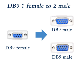 DB9 9 broches 1 femelle <span class=keywords><strong>Ale</strong></span> à 2 mâle Rs232 adaptateur répartiteur série câble droit - Product Image 2