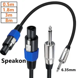 Luidsprekerkabel Speakon Mmale Connector Naar 1/4 "Mannelijke Ts Luidspreker Kabel-Aan-Aansluiting Tot 1/4 Ts Stekker 0.5M 1.8M 3M 8M