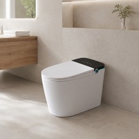 WC intelligent mural avec bidet, chasse d'eau à capteur, siège chauffant, télécommande, en céramique