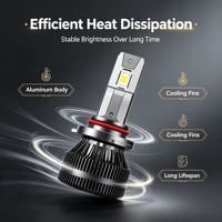 Ampoule de phare de voiture LED V20 mini format H7 H4 H11 6000K blanc froid, dissipateur thermique en aluminium, IP67, éclairage LED pour voiture