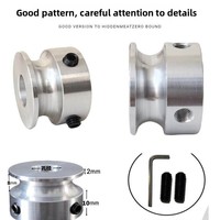 Polea Redonda Tipo 8 R4U de Aleación de Aluminio con Ranura Única para Transmisión, Procesamiento Personalizado OEM, 50 mm de Diámetro Exterior, 10 mm de Ancho