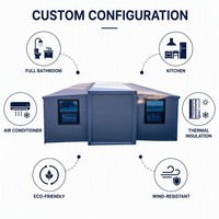 Maison conteneur extensible à installation rapide, ADU de jardin, 20ft 40ft, maisonnette préfabriquée pliable, CE ISO9001, fabricant OEM USA