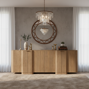 Rh kyoto 4 דלתות קונסולה באמצע המאה מודרנית דוכן טלוויזיה, רטרו עתיק קונסולת, סגנון מלכותי עבור סלון חדר שינה - Product Image 6